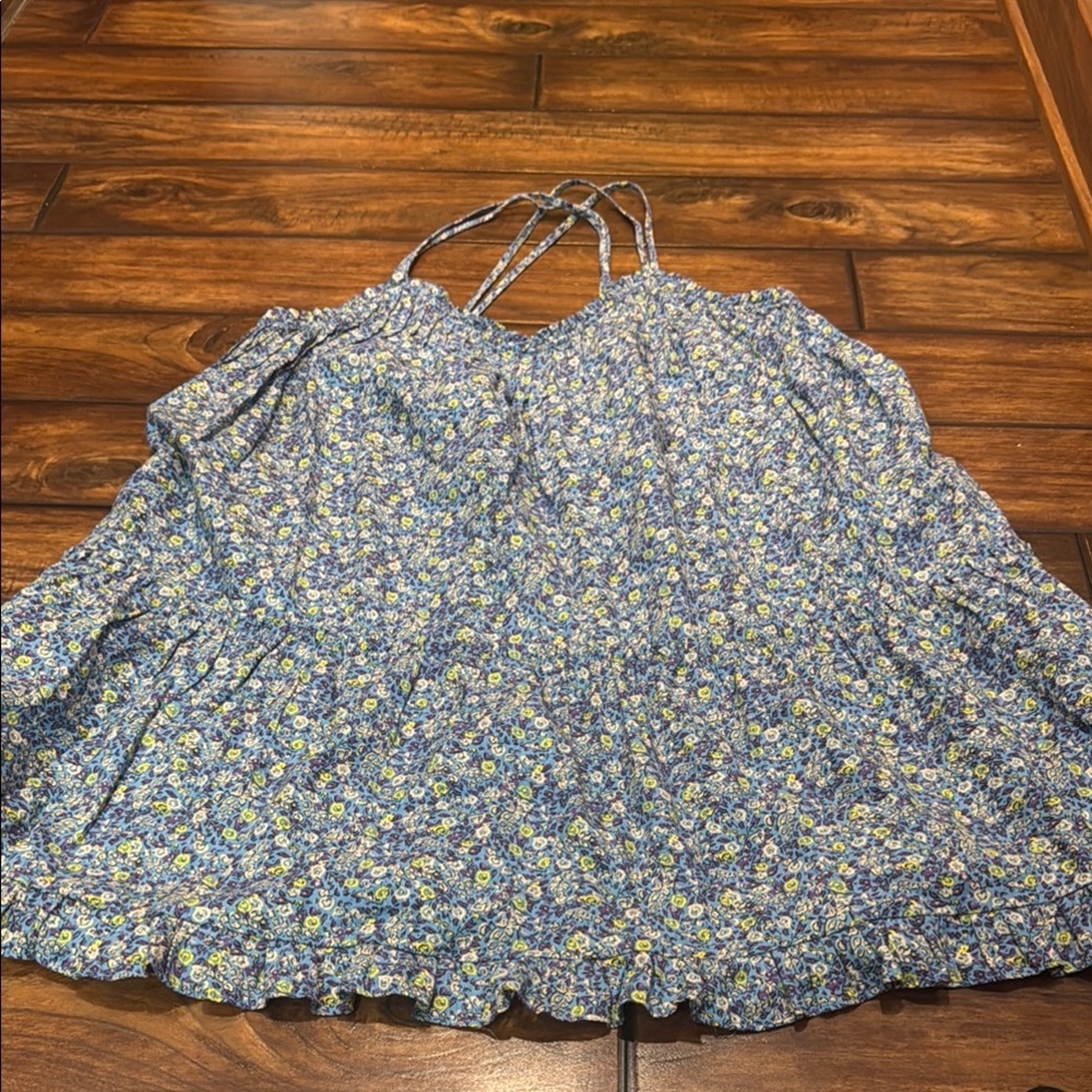 Floral Blue Women's Top